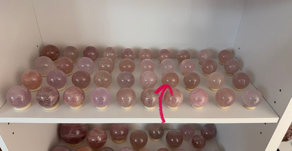 Smoky Pink Rose Quartz Sphere (15W)