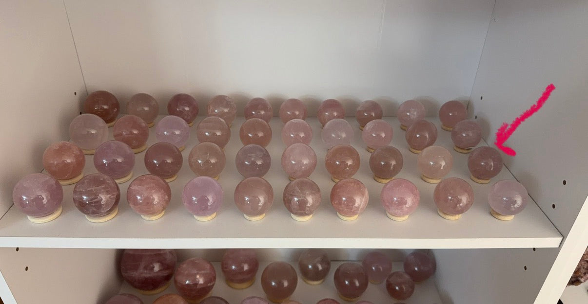 Smoky Mauve Rose Quartz Sphere (12P)