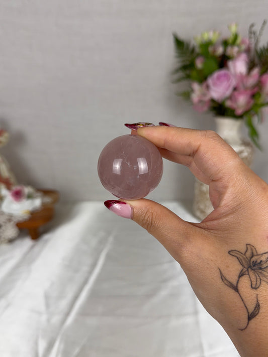 *Smoky Mauve Star Rose Quartz Sphere (14P)