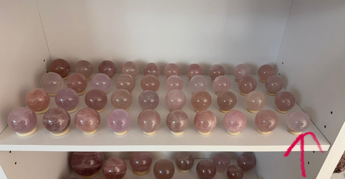 *Watery Lavender Star Rose Quartz Sphere (12L)