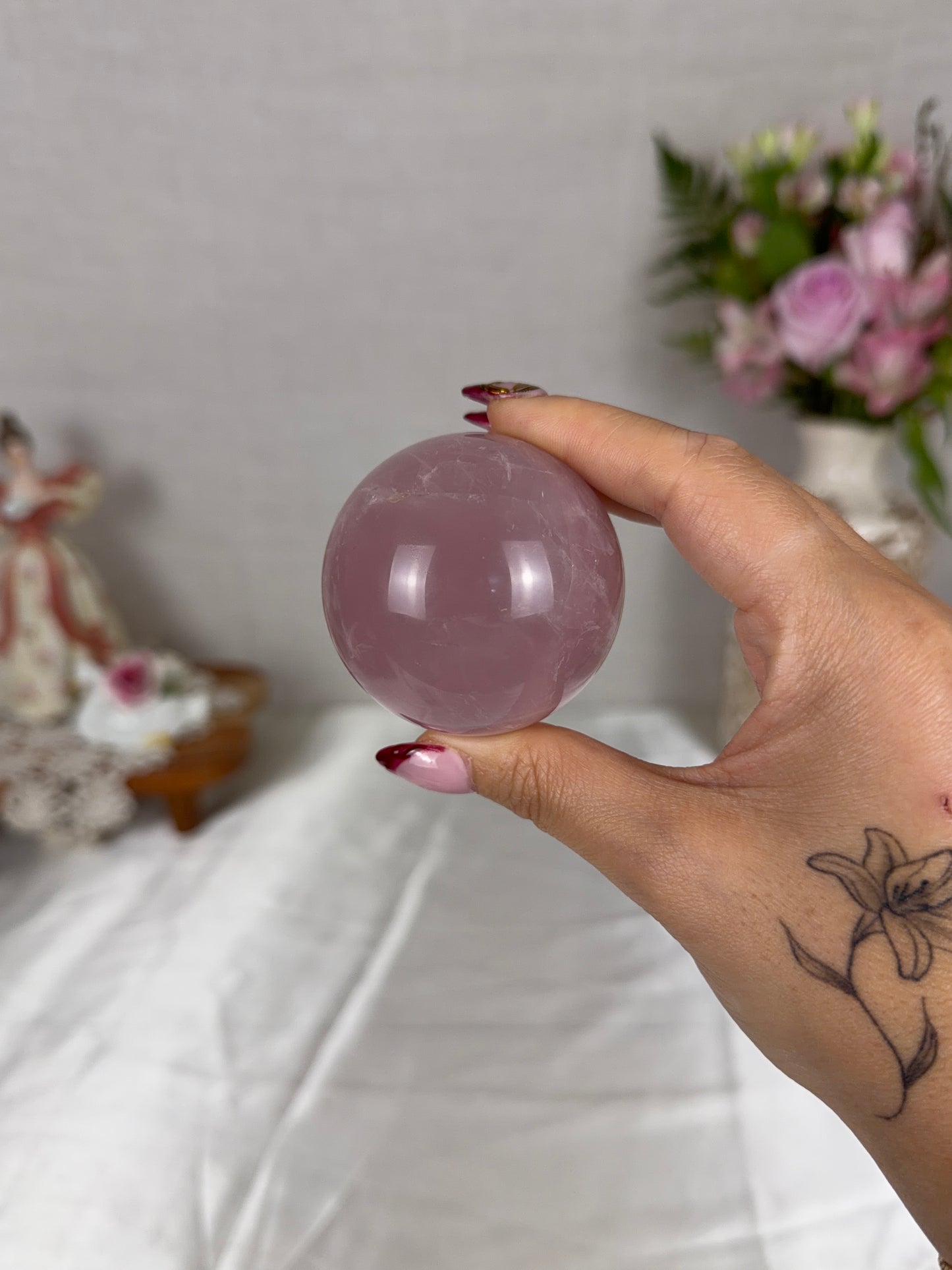 *Pink Lavender Star Rose Quartz Sphere 56mm (40X)