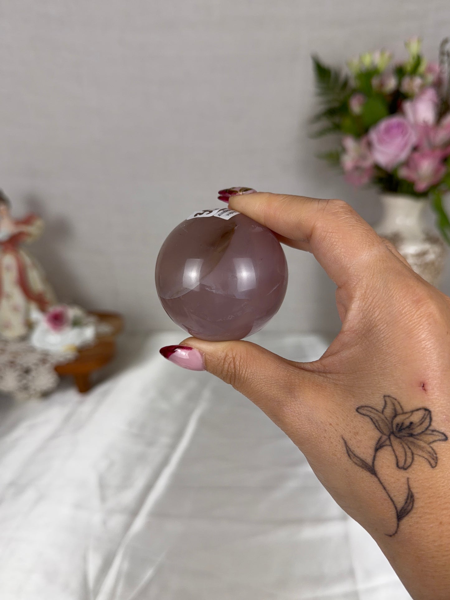 *Moody Purple Star Rose Quartz Sphere 52mm (35LX)