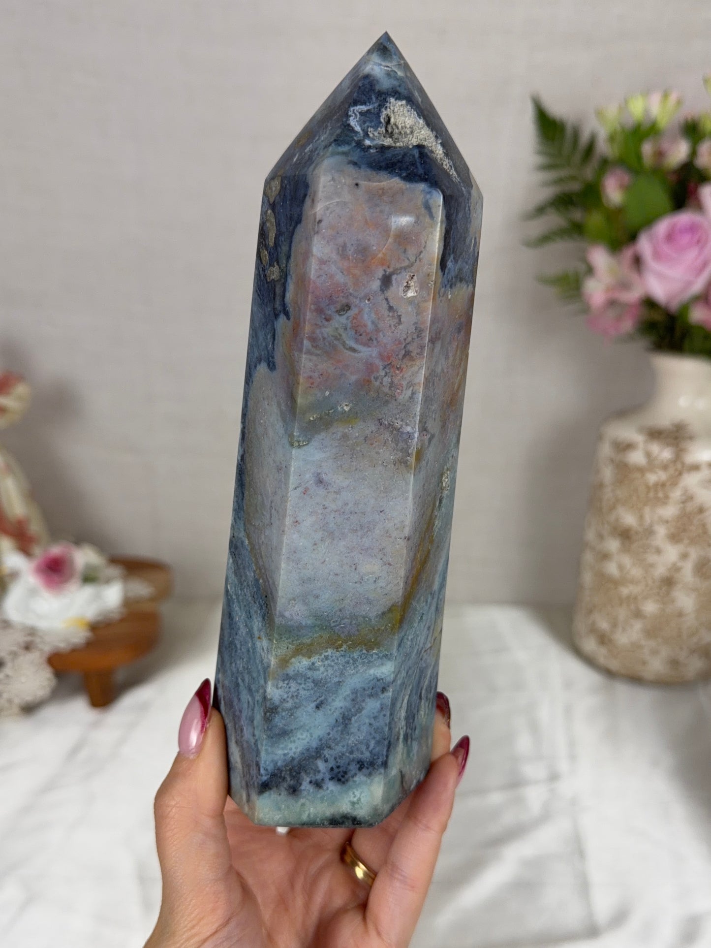 Chunky Beachy Sea Jasper Tower (76X)