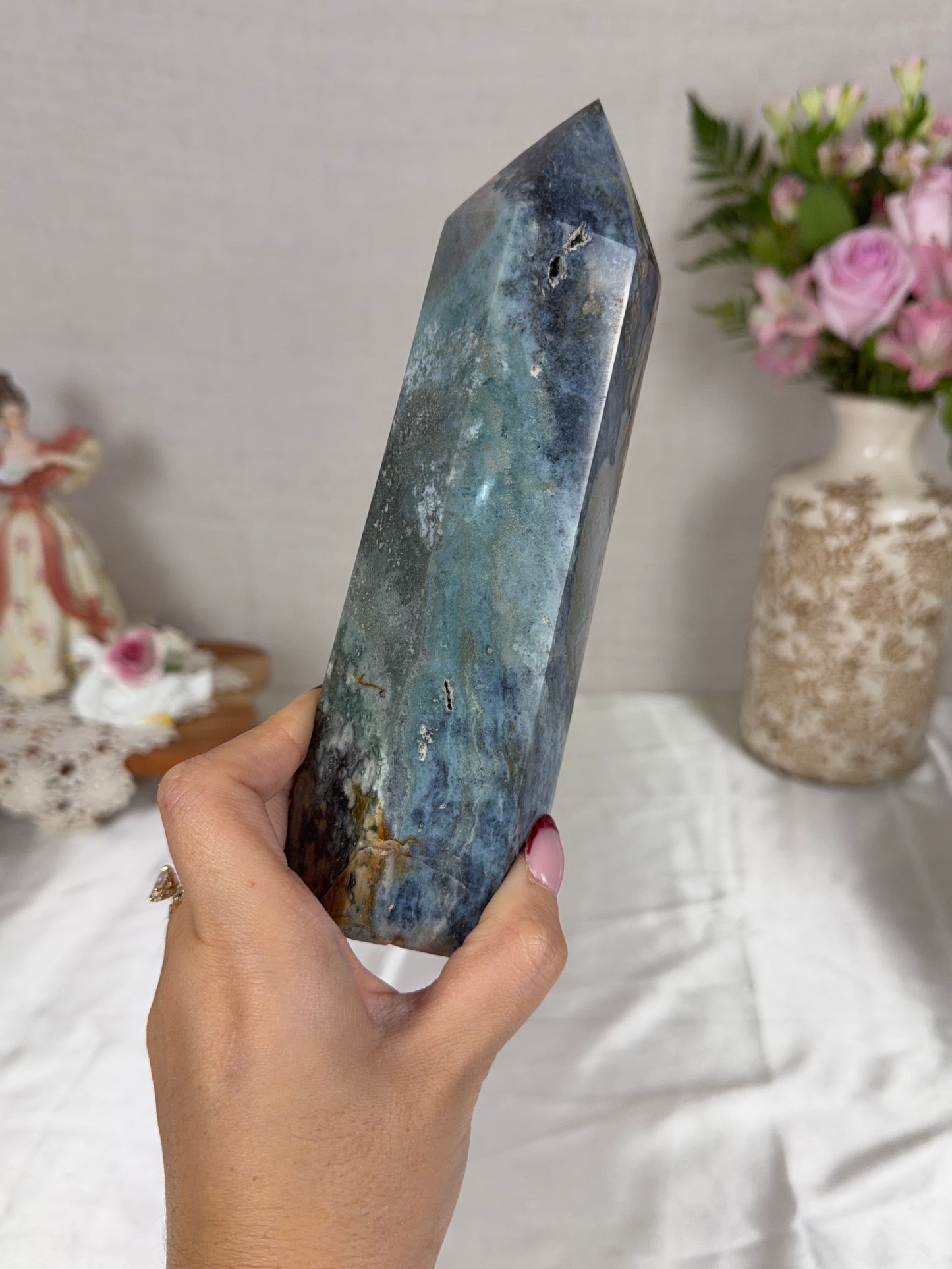 Chunky Beachy Sea Jasper Tower (76X)