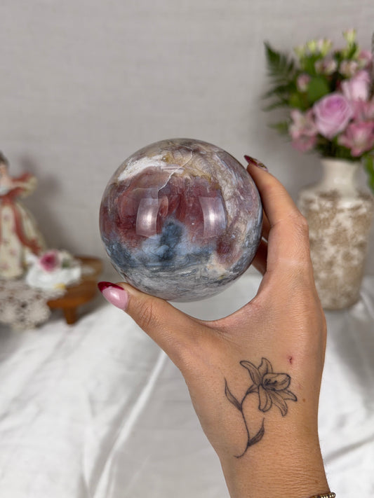 Large Sea Jasper Sphere 86mm (115)