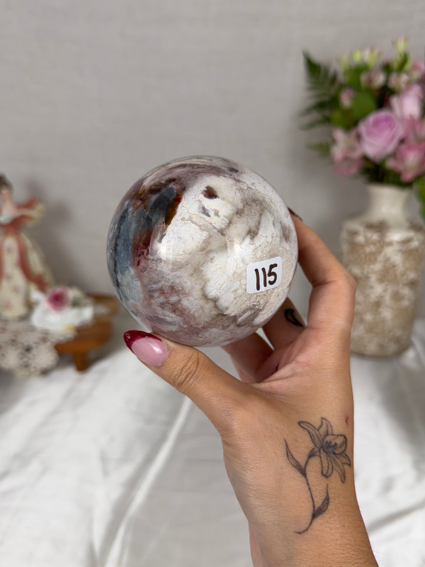 Large Sea Jasper Sphere 86mm (115)