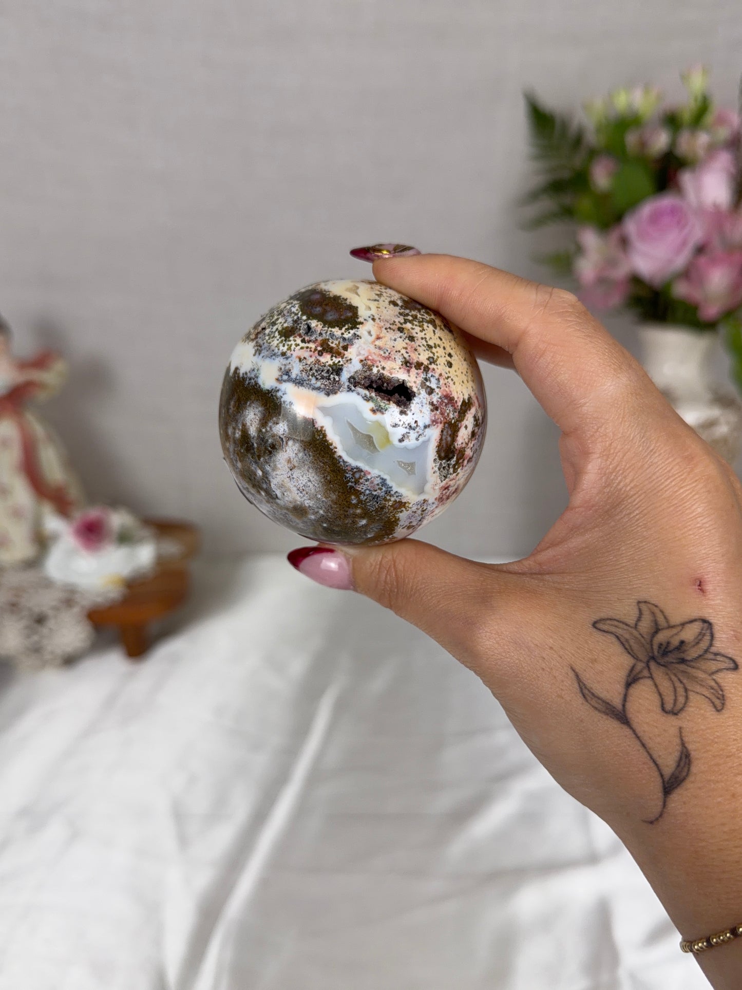 Sea Jasper Sphere 64mm (30X)
