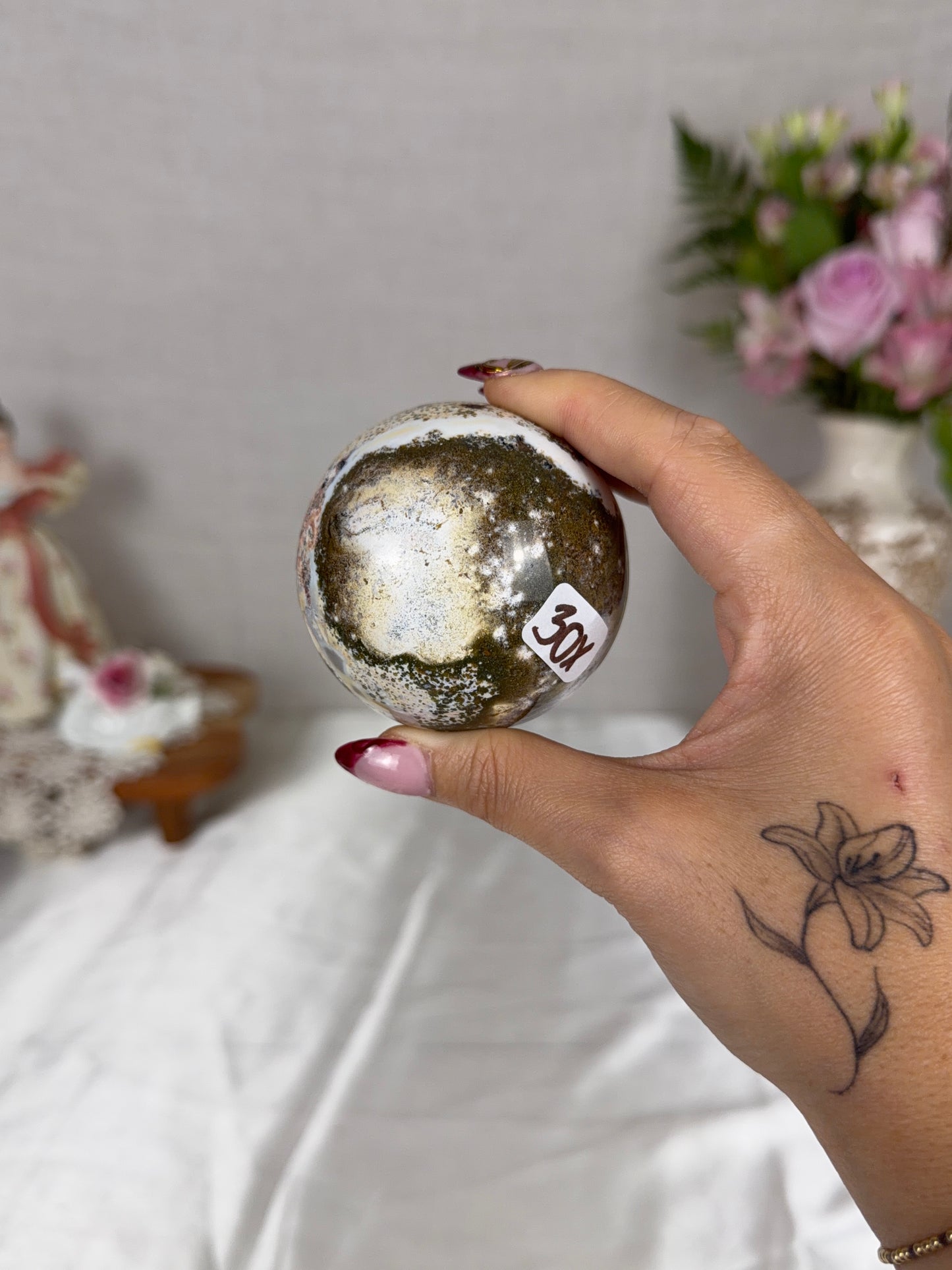 Sea Jasper Sphere 64mm (30X)