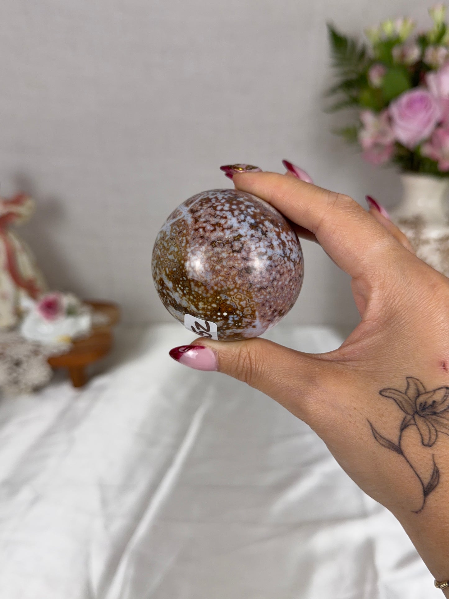 Orbicular Sea Jasper Sphere 58mm (25Z)