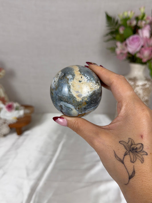 Beachy Sea Jasper Sphere 63mm (30J)